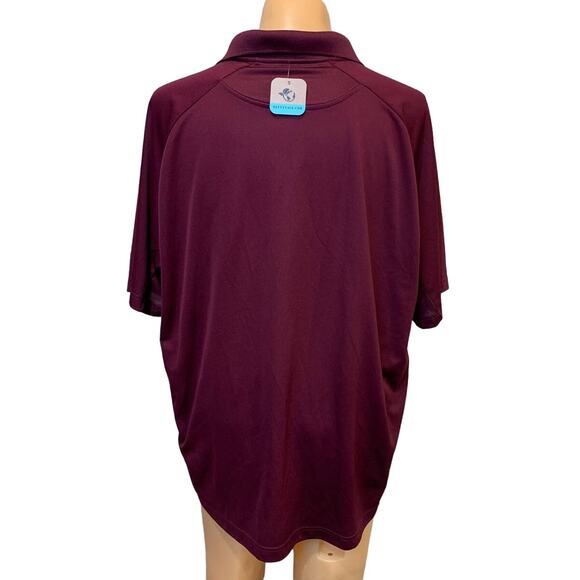 Upcycled Hand Printed Mens 2XL Ukraine Flag Slava Ukraini Artist Fundraiser Polo - Picture 3 of 4